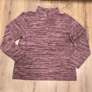 TailorByrd Sport Maroon Space Dye 1/4 Zip Pullover Men Large Stretch Performance